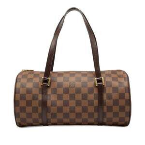 LOUIS VUITTON Authentic Brown Damier Leather Papillon 30 Pouch